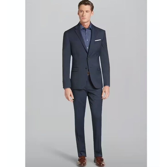 Jos. A. Bank Travel Tech Slim Fit Suit Separate Jacket in French Blue -43 Long